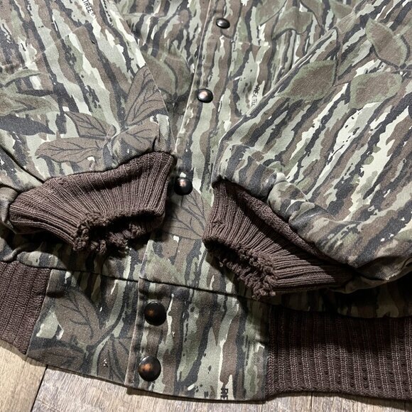 Vintage 90s Realtree Camo Bomber Snap Button Jacket Mens Size XL/XXL - Picture 4 of 5